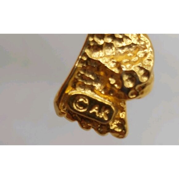 Anne Klein Floral Pin Gold Tone Brooch - Picture 3 of 4